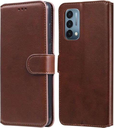 Coque Oneplus Nord N G Antichoc Portefeuille En Cuir Pu Avec