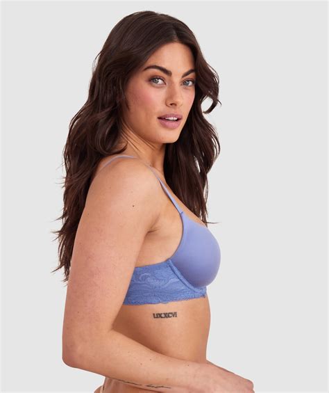 Bras N Things Body Bliss Lace Full Cup Bra Blue 00525017