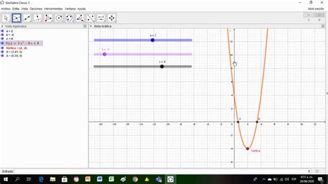 Elementos de una Función cuadrática Geogebra YouTube