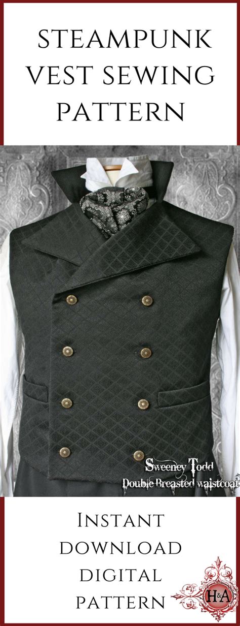 Steampunk Sewing Sewing Pattern For A Mens Vest Best Ever Mens