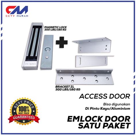 Jual Emlock Magnetic Lock Lbs Kg Plus Bracket Lbs Shopee