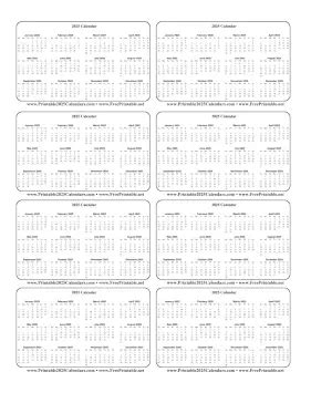 Printable 2025 Wallet Calendar