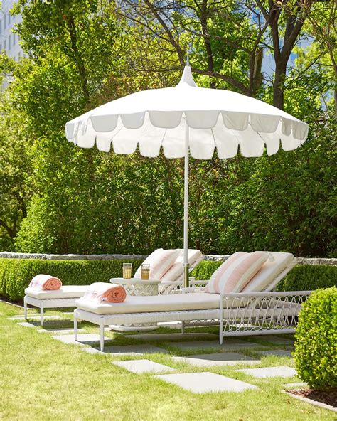 Outdoor Chaise Salt Creek Loungers White Umbrella X0606cv1