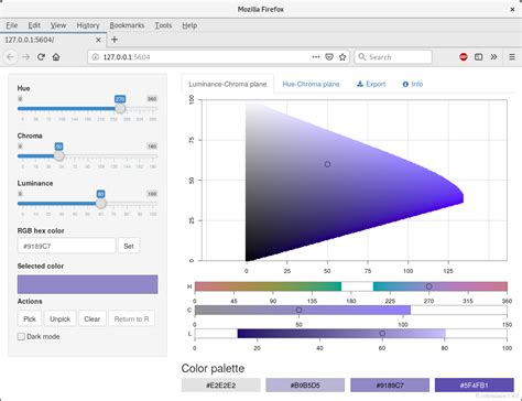 Apps for Choosing Colors and Palettes Interactively • colorspace