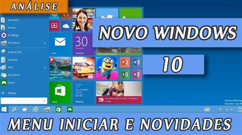 Windows 10 Novo Menu Iniciar E Novidades Testando Preview Detalhado Youtube