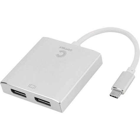 Comsol Usb C To Dual Displayport 4k Adapter Officeworks