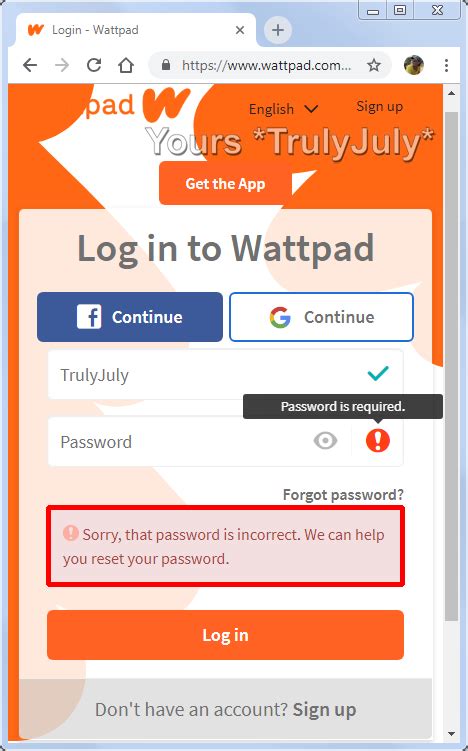 Good Practice Wattpad Friendly And Specific Password Is Incorrect