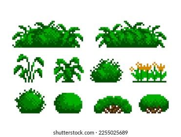 Pixel Art Bit Game Sprite Green Grass Tree Pixelated , 53% OFF