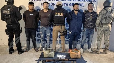 Detienen Con Armas Y Droga A Cuatro Hombres En Zihuatanejo Son