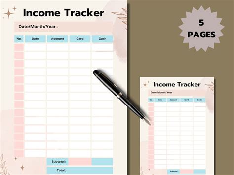 İncome and Expense Tracker İncome Tracker Expense Tracker - Etsy