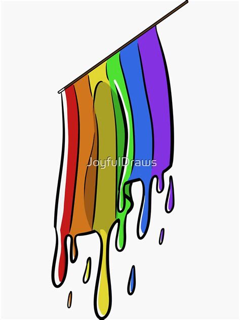 Gay Pride Flag Sticker For Sale By Joyfuldraws Redbubble