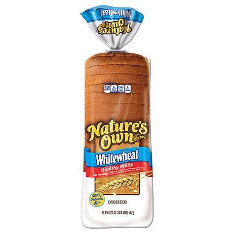 Nature S Own White Wheat Healthy White Bread Sliced White Bread Oz