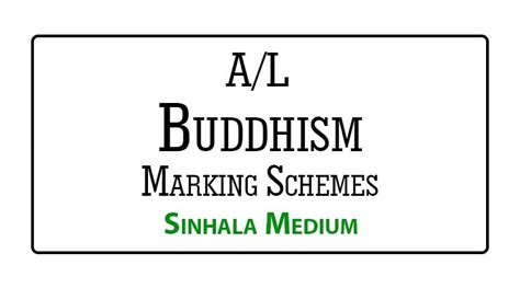 A L Buddhism Marking Scheme Sinhala Medium Free Pdf E Kalvi