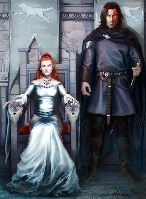 Queen Of Winter And Her Hound Artist Mathia Sansa The Hound And