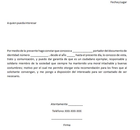 Cartas De Recomendacion Laboral Para Imprimir Actualizado Octubre 2023