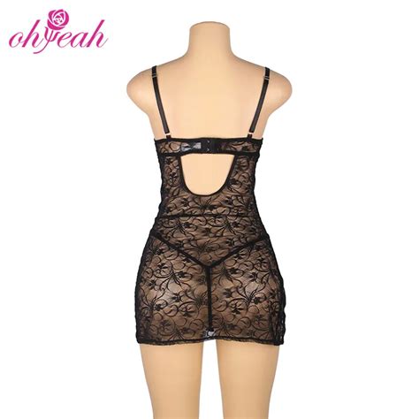 Luxury Floral Lace Odm Logo Custom Transparent Wholesale Babydoll Lingerie Mature Women Sexy