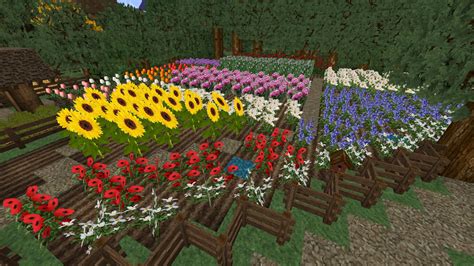 Minecraft Flower Garden Flowers and tall grass will spread over grass