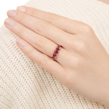 Victorian-Style Five-Stone Ruby Ring