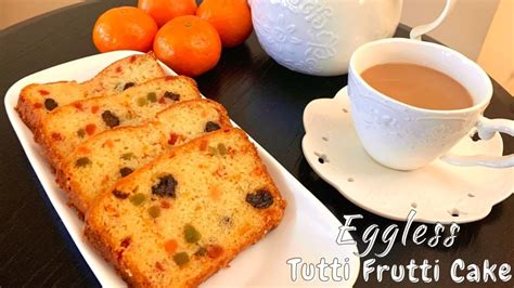 Eggless Tutti Frutti Cake Recipe How To Make Tutti Frutti Cake Youtube