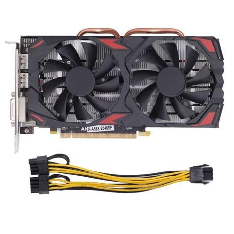 Carte Graphique De Jeu PC RX 580 8 Go 256 Bits Avec Deux Ventilateurs