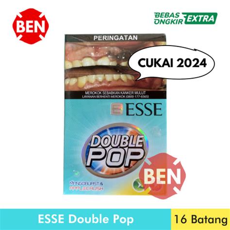 Jual Rokok ESSE DOUBLE POP 16 BATANG Mangoburst Applecrush Mango Pak