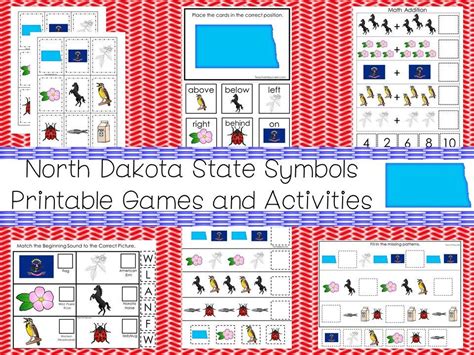 30 North Dakota State Symbols Themed Learning Games Download Etsy