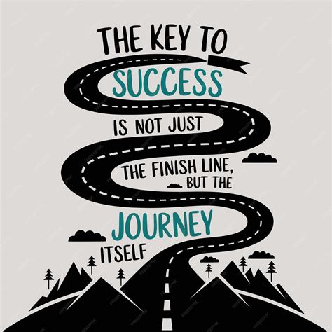 Motivation Quote Vector The key to success is not just the finish line