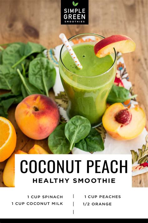 Healthy Peach Smoothie Boosted With Creamy Coconut Milk Recipe