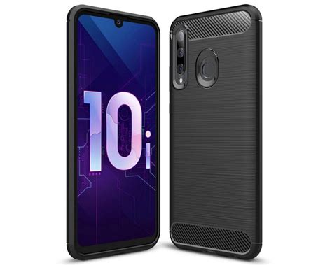 Funda Gel Tpu Tipo Carbon Negra Para Huawei P Smart Plus 2019 Fundas