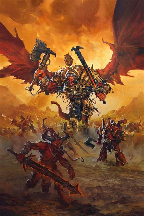 Angron The Red Angel Warhammer Art