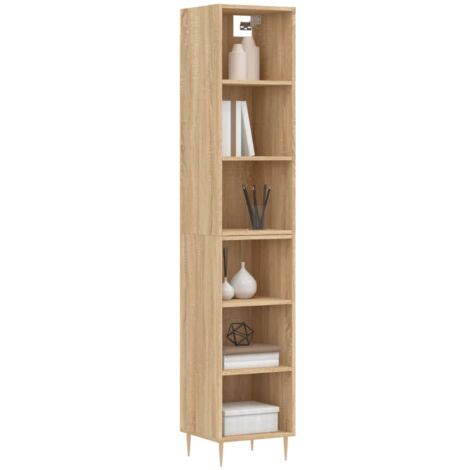 VidaXL Buffet Haut Ch Ne Sonoma 34 5x32 5x180 Cm Bois D Ing Nierie