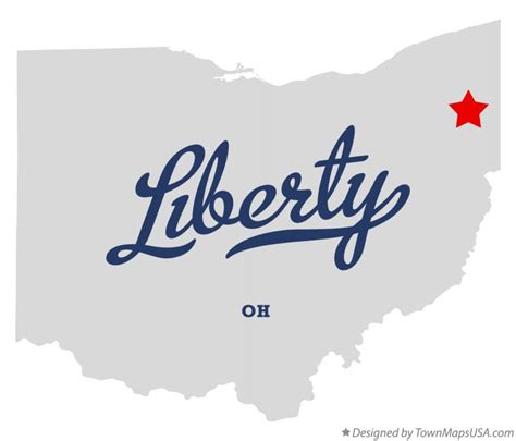 Map of Liberty, Trumbull County, OH, Ohio