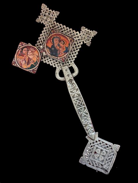 Antique Ethiopian Orthodox Coptic Christian Blessing Cross Biblical