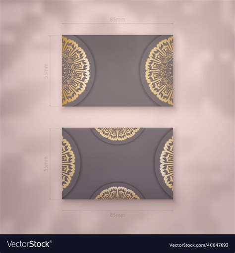 Business card template in brown color Royalty Free Vector