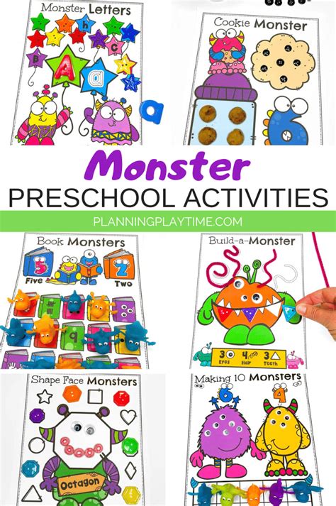 Monster Worksheets Preschool Planning Playtime