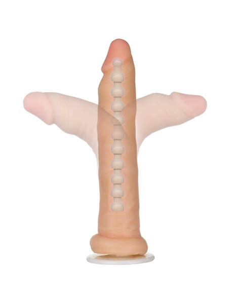 Pênis Cyberskin Realístico Ou Dildo Fino 13Cm Articulado Para Cinta