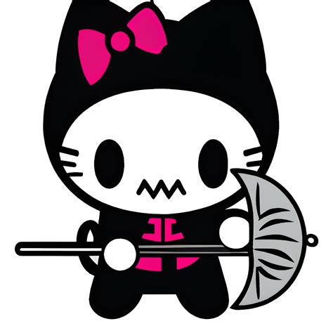 Hello Kitty Death Reaper Graphic · Creative Fabrica