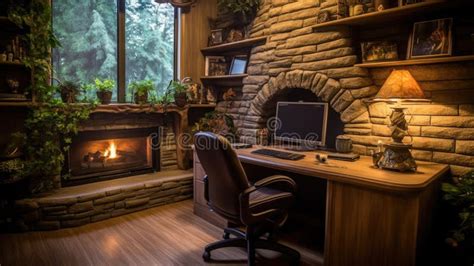 Inspiring Office Interior Design Rustic Style Generative AI AIG 31 ...