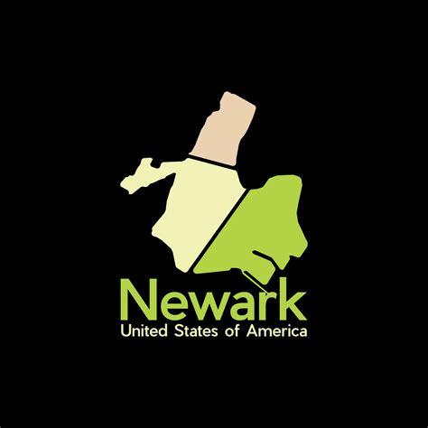 Map Of Newark City Modern Geometric Simple Logo 24032072 Vector Art at