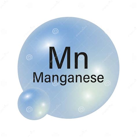 Chemical Element Symbol Manganese Atom Icon Blue Gradient Sphere