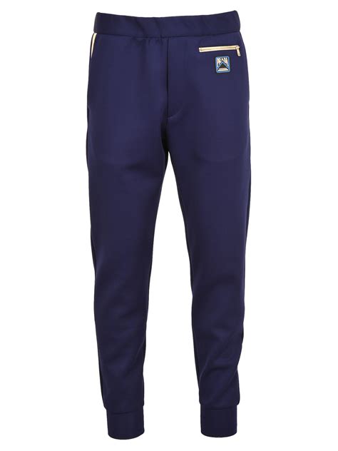 Prada Prada Prada Logo Track Pants - COBALT BLUE - 10837393 | italist