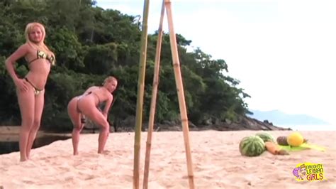 After Partying On A Beach These Blondes Use A Big Sex Toy On Each Other XHamster