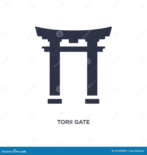 Torii Gate Icon On White Background Simple Element Illustration From