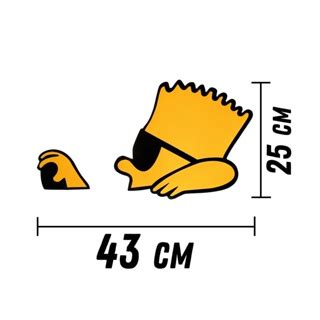 Colante Adesivo Janela Bart Simpson Dirigindo Lado Motorista Shopee