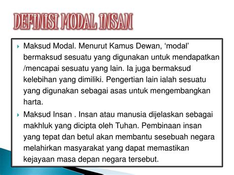 PPT Unit 5 PEMBANGUNAN MODAL INSAN PowerPoint Presentation Free