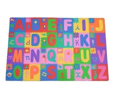 Alfombra Infantil Tatame Alphabetical Eva Con 24 Platos 8 Mm 20 X 20