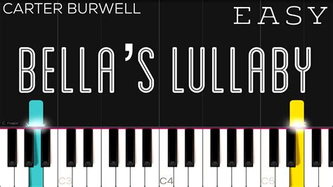 Twilight Bella S Lullaby Carter Burwell Easy Piano Tutorial Youtube