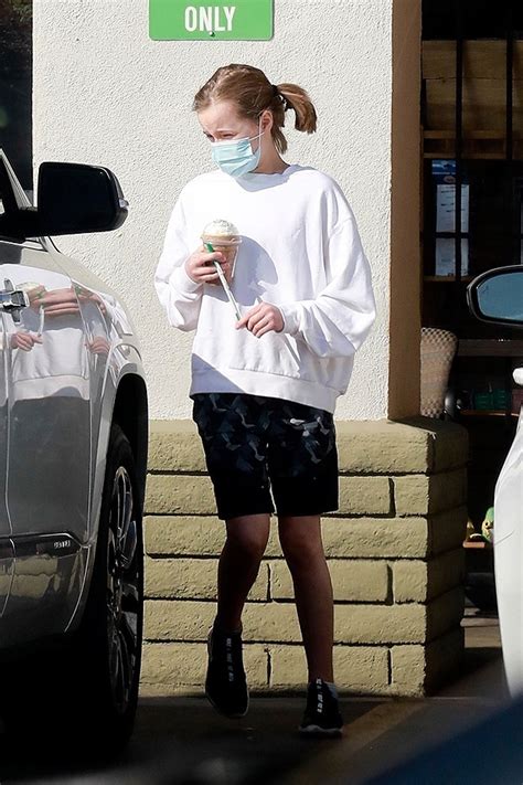 Vivienne Jolie-Pitt Rocks Black Shorts On Solo Coffee Run: Pics ...