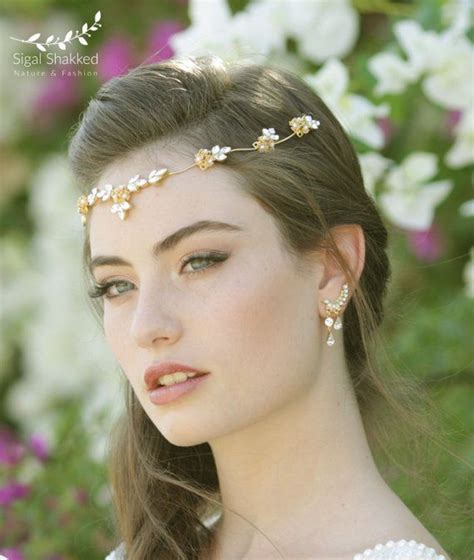 Wedding Tiara Bridal Forehead Band Wedding Hair Piece Bridal Hair Bands