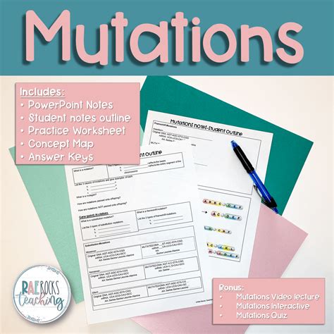 Mutations Worksheet Answer Key Fill Online Printable Fillable